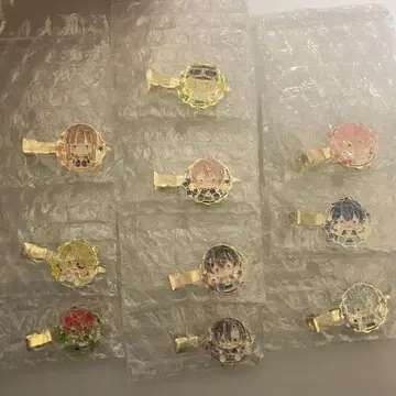 컬러풀 피치 메탈 헤어 클립 10종 세트 (도누쿠 제외)