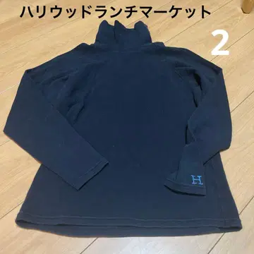 할리우드 런치 마켓 블랙 터틀넥 티셔츠 H 자수 포함 2