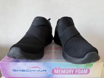 SKECHERS SKECH-AIR 블랙 스니커즈 ( 24cm )