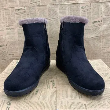 새상품 23.0cm 여성용 발수 보아 안감 경량 숏부츠 블랙 6442