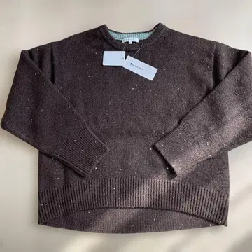 새상품 GLOBAL WORK M사이즈 라메 믹스 브라운 니트