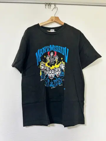 MAN WITH A MISSION 티셔츠 XL 블랙