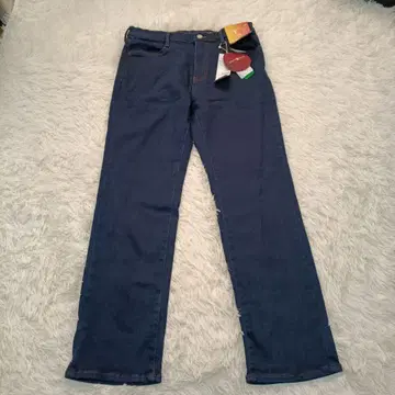 오카야마 DENIM 스트레이트 데님 팬츠 70 해수욕장 턱 따뜻한 미사용