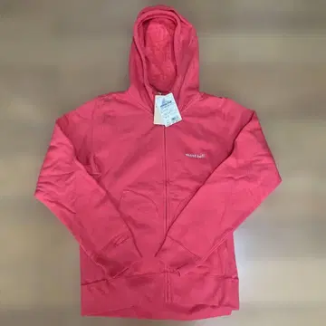 mont-bell 코튼 지퍼 후드티 XL 코랄 핑크