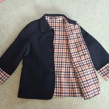 DAKS 체크 울 리버서블 자켓