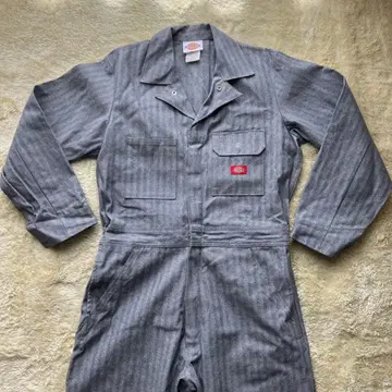 미사용 Dickies 작업복 L 헤링본 그레이 40