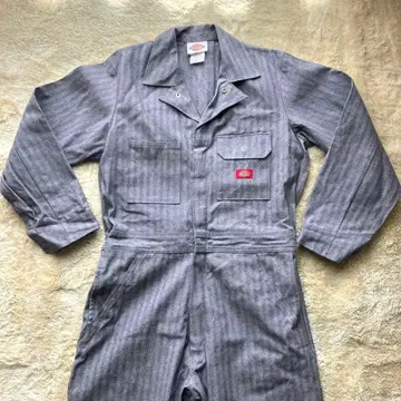 미사용 Dickies 작업복 L 헤링본 그레이 40