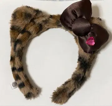 레오파드 무늬 퍼 유니버셜 머리띠