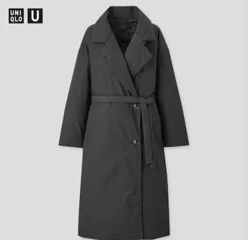 유니클로 U UNIQLO U 패디드 코트 블랙 그레이 L