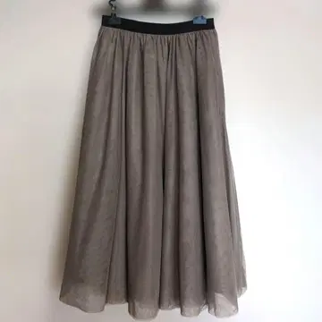 [ 미사용 새상품 ] 시스루 쉬폰 롱 플레어 스커트 36