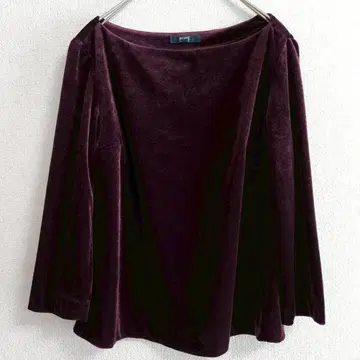 s0676 [마드모아젤 로페] 벨로아 느낌 스트레치 티셔츠 긴팔 풀오버