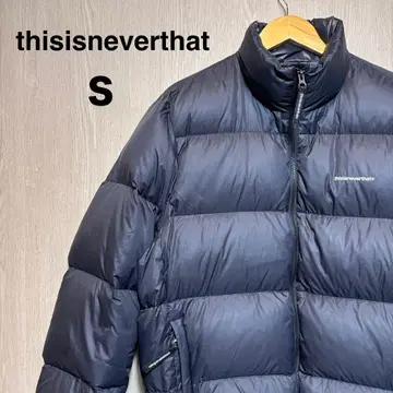 thisisneverthat 다운 자켓 S 블랙 자수 로고