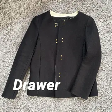 Drawer 노카라 자켓 숏 기장 코트 졸업식에