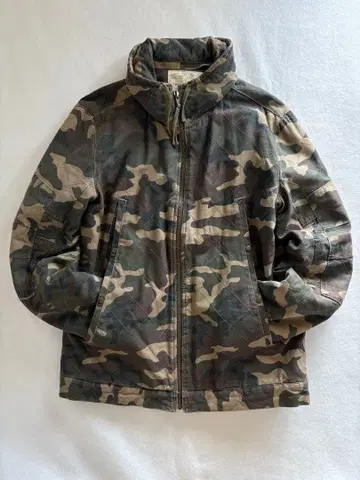 AVIREX 퀼팅 코튼 밀리터리 후드 라이더스 카모플라쥬 구제 의류