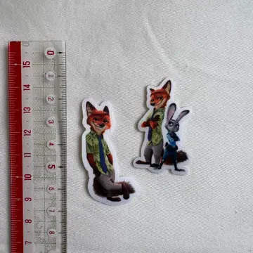 주토피아 닉과 주디 와펜 2장 세트