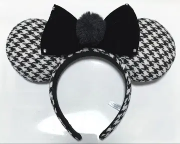 디즈니 머리띠 미니 하운드투스 체크 패턴