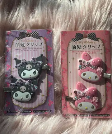 산리오 마이멜로디 쿠로미 앞머리 클립 헤어 클립 DX