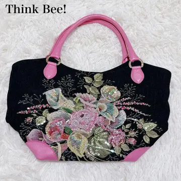 [새상품급] Think Bee! 싱크비 카라 토트백 블랙 x 핑크