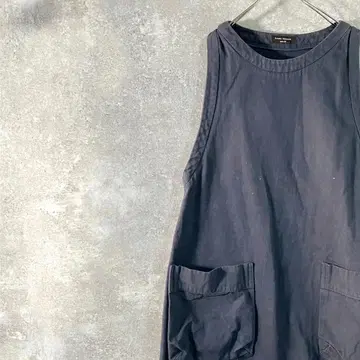 카즈코 키타무라 오버롤 스커트 원피스 롱 네이비