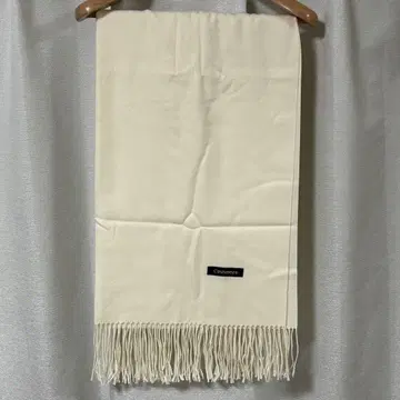 BUYER 울 캐시미어 지속가능성 머플러 아이보리 화이트