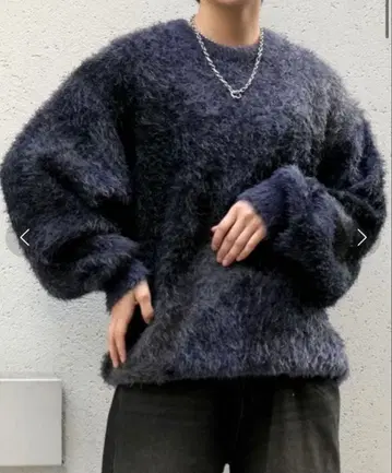 Soupy Soupy 모헤어 라이크 마블 샤기 니트