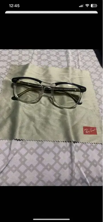 Ray-Ban 라운드 안경 블랙/클리어 조광 렌즈