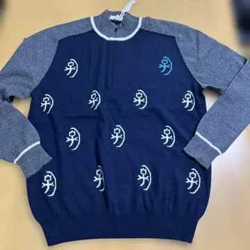 CASTELBAJAC 집업 스웨터 네이비/그레이 사이즈 4