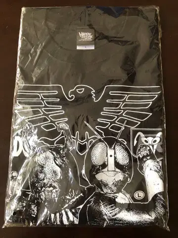 하드코어 초콜릿 콜라보 T셔츠 가면라이더 1호 VS 거미 남자 L 사이즈