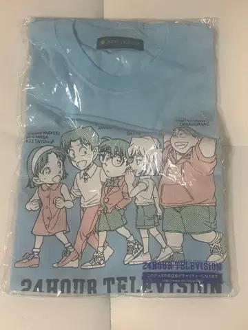 명탐정 코난 차리 셔츠 스카이블루 L 새상품