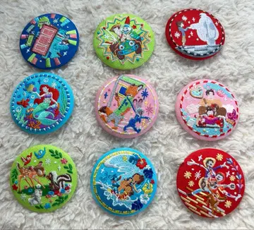 Disney Characters 자수 캔뱃지 비스킷 2