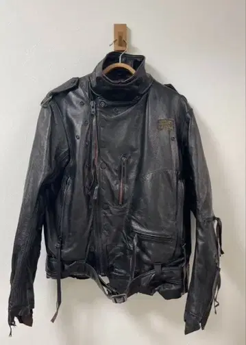 마이너스 블랙 가죽 더블 라이더 자켓