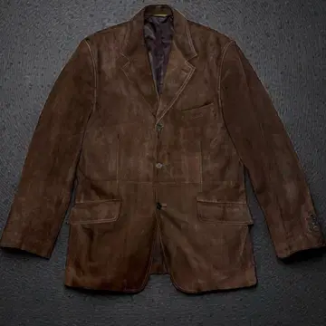 레어 L2 폴 스미스 양가죽 라무 스웨이드 테일러드 자켓 브라운