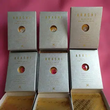 아라시 [스와로브스키] 실버&레드 x 각 3개씩