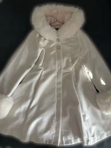 [새상품급] ROJITA 백리본 후디 코트 화이트