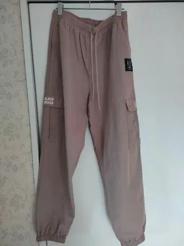 BLACKBRAIN 나일론 카고 팬츠 핑크 베이지 L