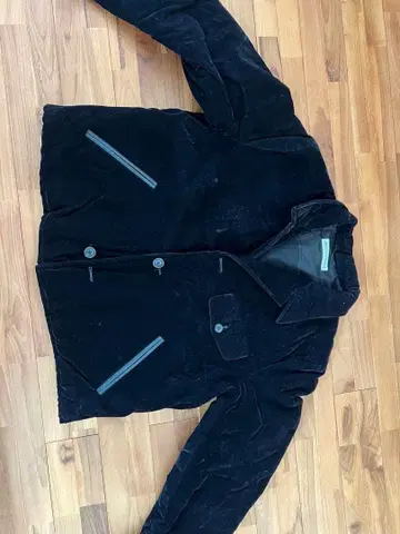 엠포리오 아르마니 블랙 코듀로이 자켓