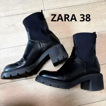 ZARA 첼시 사이드 고어 부츠 블랙