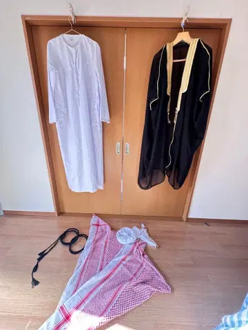 중동 남성용 민족 의상 세트