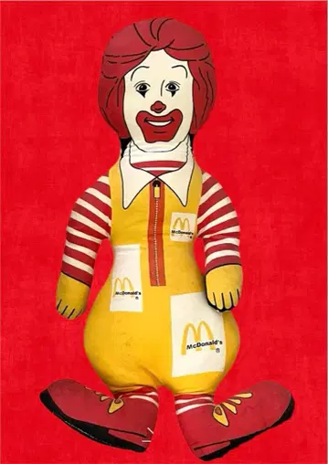 로날드 맥도날드 피로 인형 봉제 인형 빈티지