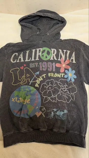 XLARGE 캘리포니아 디자인 후드티 M