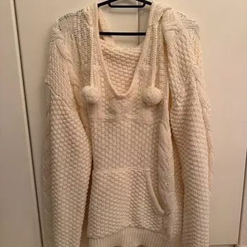 Darich 후드 부착 니트 스웨터 아이보리