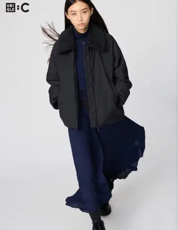 유니클로 :C 퍼프 테크 자켓 블랙