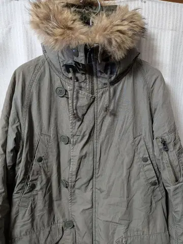 Monkey Time 밀리터리 자켓 퍼 포함 빈티지 데미지