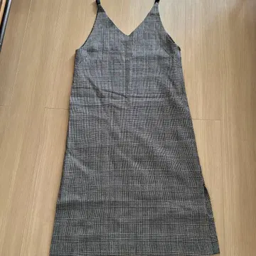 그랑마마도터 오버롤 스커트 울 100% 체크 무늬 일본제