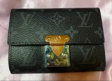 이단 접이식 지갑 블랙