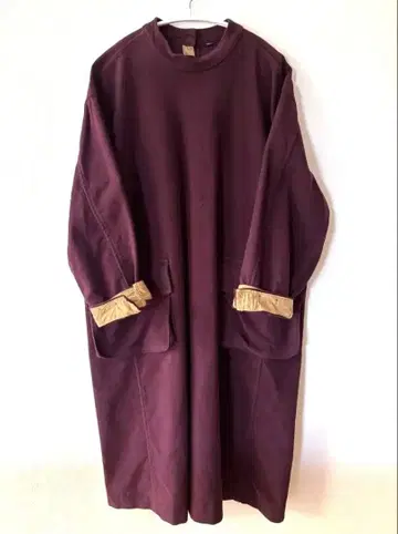 [컨디션 최상] 45R 버건디 코듀로이 롱 원피스