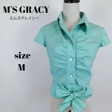 [ a1320 ] 엠즈 그레이시 프렌치 슬리브 블라우스 리본 38