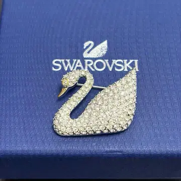 코4/Swarovski/스와로브스키/브로치/백조/스완/실버