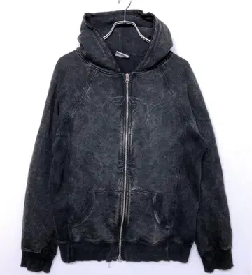 HYDE Hydee's V계 네오 그런지 구제 의류 페이드 프린트 후드티