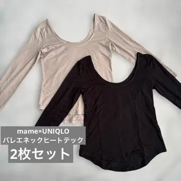 유니클로 마메쿠로구치 히트텍 발레넥 2장 세트 S사이즈